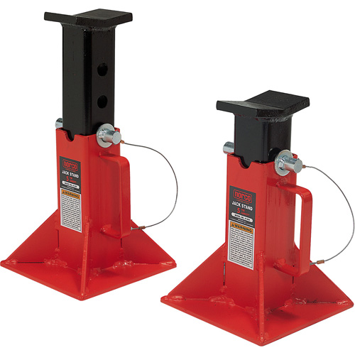 Jack Stands, Locking Pin, 5 tons Capacity, 9-1/2" - 15-3/4" H OSI Industrial Sales