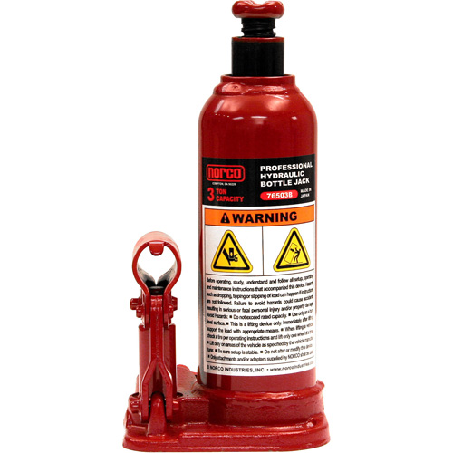 Bottle Jack, 3 Ton(s), Manual Hydraulic, 15-9/16" Raised Height OSI Industrial Sales