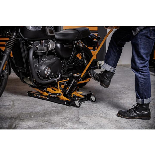 ATV and Motorcycle Jack, 0.75 Ton(s) Capacity, 4-2/3" Lowered, 14-1/2" Raised, Manual Hydraulic OSI Industrial Sales