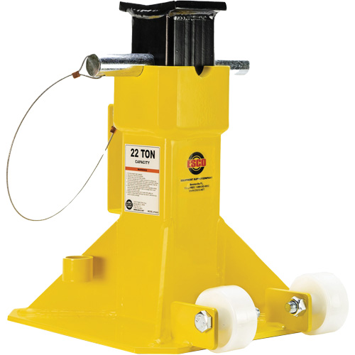 EZ-Wheel Jack Stand, Locking Pin, 22 Tons Capacity, 13-1/2" - 20" H OSI Industrial Sales
