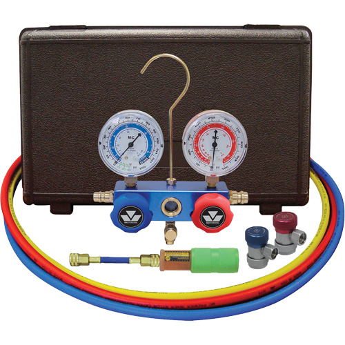 Jeu de manom&egrave;tres pour automobile avec mini-injecteur de colorant et coupleurs manuels OSI Industrial Sales