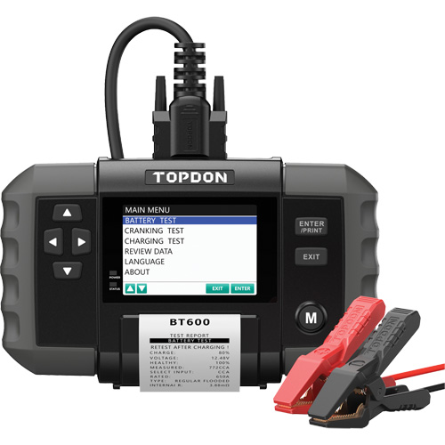 BT600 12V Battery & 12V/24V System Tester with Built-in Printer OSI Industrial Sales
