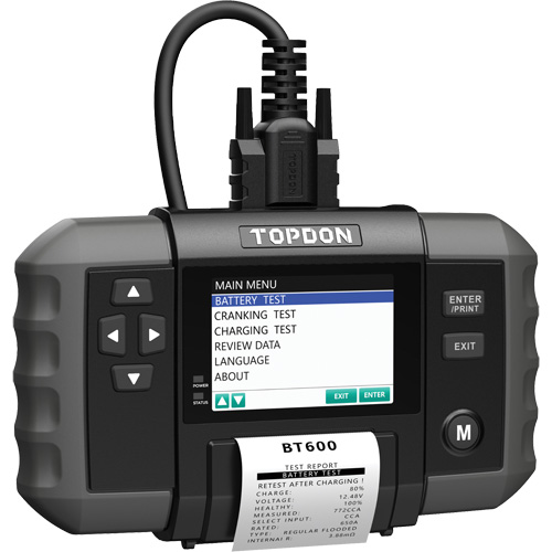 BT600 12V Battery & 12V/24V System Tester with Built-in Printer OSI Industrial Sales