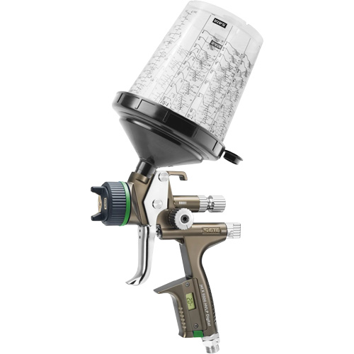Pistolet de peinture de premi&egrave;re qualit&eacute; pour peinture automobile avec psi num&eacute;rique X5500 HVLP 1,2 I RPS D, Entr&eacute;e d'air 1/4" NPT, 15,19 pi³/min, Capacit&eacute; 0,6 L/0,9 L, 0,17 psi OSI Industrial Sales