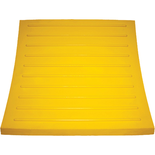 Wheel Chock, Polyurethane, Yellow, 15-1/4" W x 12-1/8" D x 10-3/4" H OSI Industrial Sales