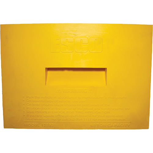 Wheel Chock, Polyurethane, Yellow, 15-1/4" W x 12-1/8" D x 10-3/4" H OSI Industrial Sales
