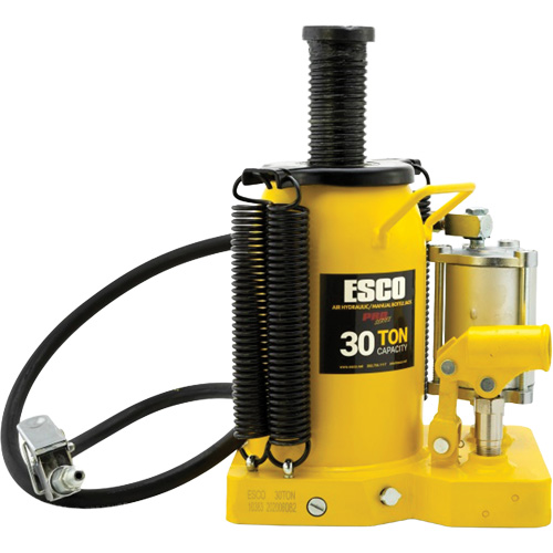 Pro Series  Bottle Jack, 30 tons, Air Hydraulic, 20" Raised Height OSI Industrial Sales