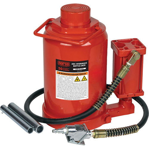 Cric-bouteille hydraulique de hauteur standard, 50 tonne(s), Air comprim&eacute;/hydraulique, 19" Hauteur &eacute;lev&eacute;e OSI Industrial Sales