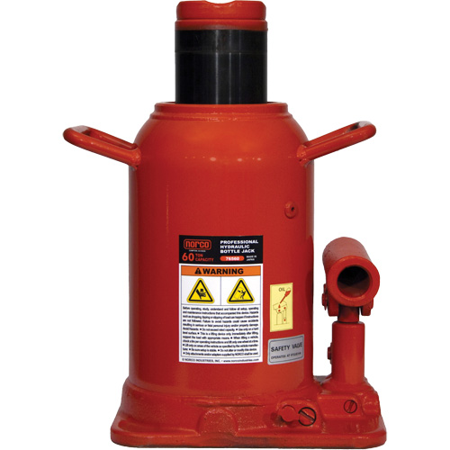 Cric-bouteille professionnel, 60 tonne(s), 18-11/16" Hauteur &eacute;lev&eacute;e OSI Industrial Sales