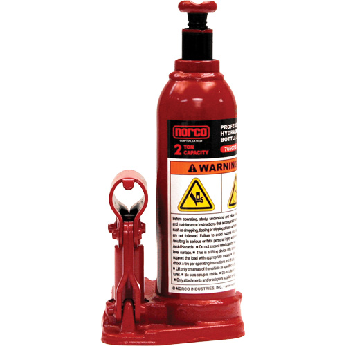 Professional Hydraulic Bottle Jack, 2 Ton(s), 14-1/2" Raised Height OSI Industrial Sales