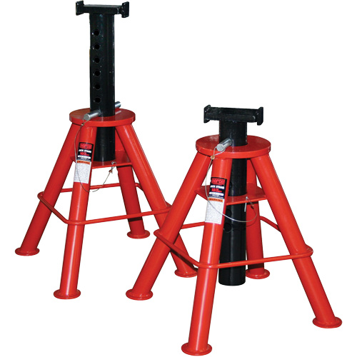 High Height Jack Stand, Locking Pin, 10 Tons Capacity, 28" - 47" H OSI Industrial Sales