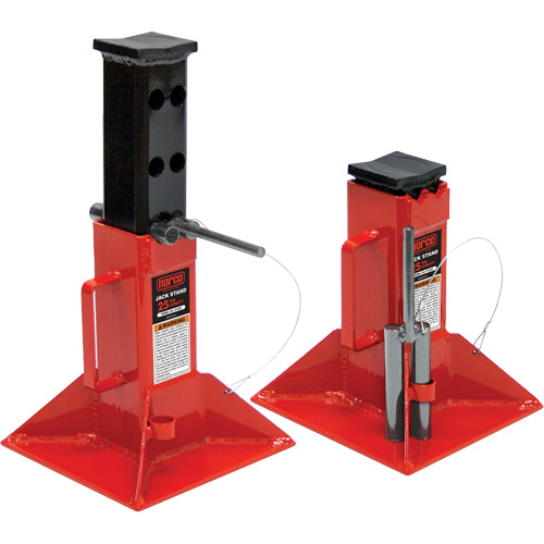 Jack Stand, Locking Pin, 25 tons Capacity, 12" - 20" H OSI Industrial Sales