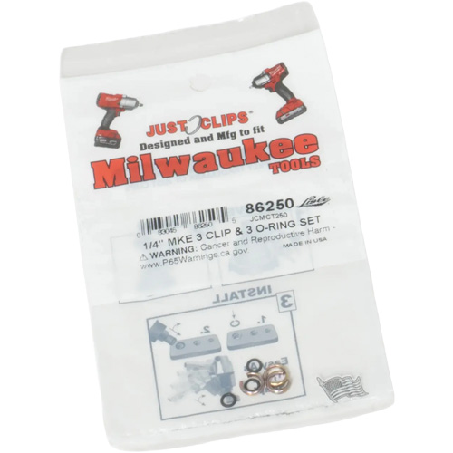 Jeu de clips et joints toriques de 1/4 po pour Milwaukee OSI Industrial Sales