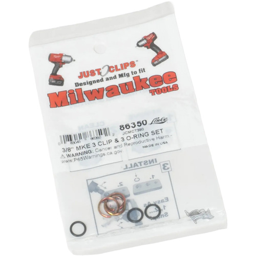 Jeu de clips et joints toriques de 3/8 po pour Milwaukee OSI Industrial Sales