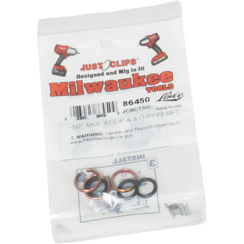 Jeu de clips et joints toriques de 1/2 po pour Milwaukee OSI Industrial Sales