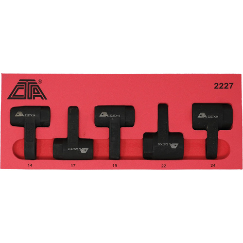 Exhaust Gas Sensor Socket Set, 5 Pieces, 1/2" Drive Size OSI Industrial Sales