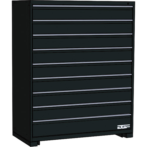 Modular Drawer Cabinet, 9 Drawers, 48" W x 24" D x 60" H, Black OSI Industrial Sales