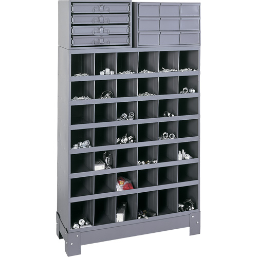 Unit&eacute; de stockage modulaire pour petites pi&egrave;ces, Acier, 13 tiroirs, 33-3/4" x 12-1/4" x 59", Gris OSI Industrial Sales