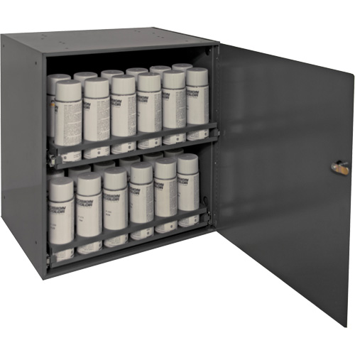 Armoire de rangement pour contenants a&eacute;rosol, Acier, 21-7/8" h x 15-15/16" la x 20-5/16" P, Gris OSI Industrial Sales