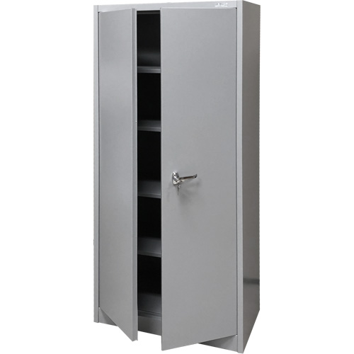 Storage Cabinet, Steel, 4 Shelves, 66" H x 30" W x 15" D, Grey OSI Industrial Sales