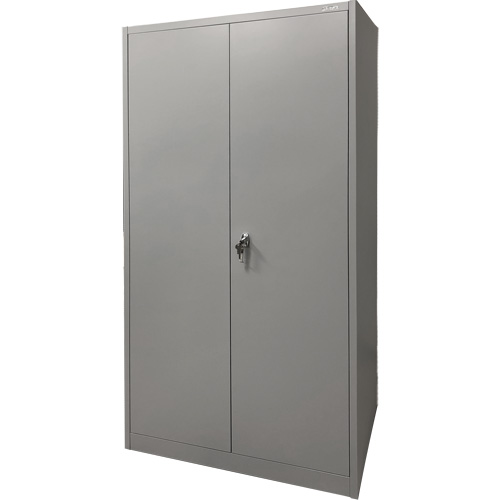Armoire de rangement, Acier, 4 Tablettes, 78" h x 36" la x 24" P, Gris OSI Industrial Sales