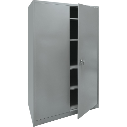 Storage Cabinet, Steel, 4 Shelves, 78" H x 48" W x 24" D, Grey OSI Industrial Sales