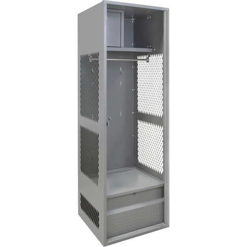 Casier pour &eacute;quipement, Acier, 24" la x 24" p x 72" h, Gris OSI Industrial Sales