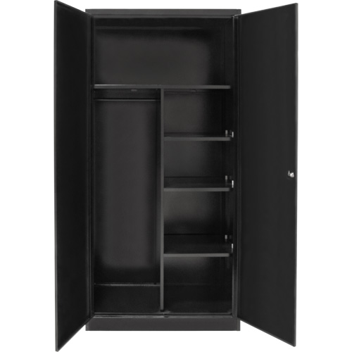 Combination Storage Cabinet, 36" W x 18" D x 72" H, Black OSI Industrial Sales