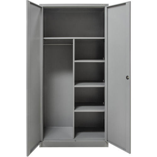 Combination Storage Cabinet, 36" W x 18" D x 72" H, Grey OSI Industrial Sales