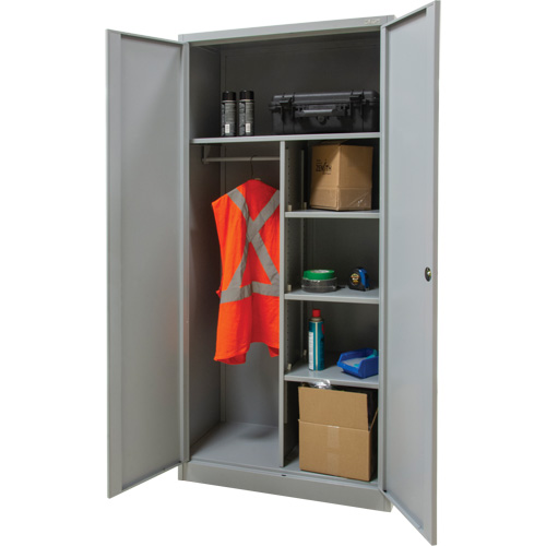 Combination Storage Cabinet, 36" W x 18" D x 72" H, Grey OSI Industrial Sales