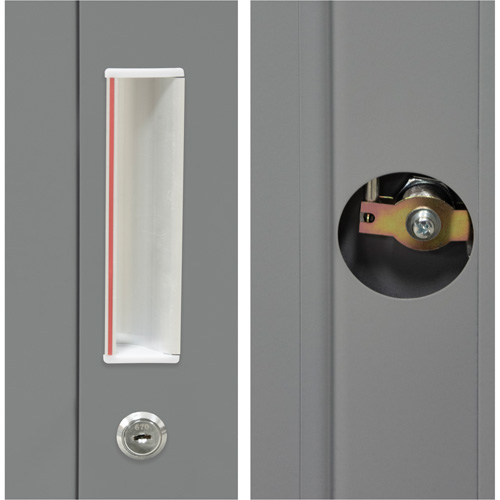 Armoires de rangement Hi-Boy, Acier, 4 Tablettes, 72" h x 36" la x 18" P, Gris OSI Industrial Sales