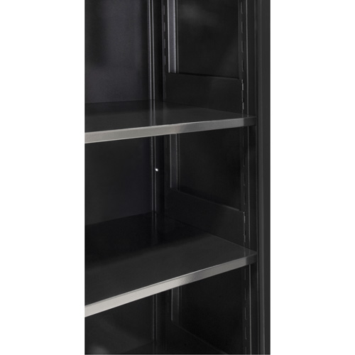 Armoire de rangement Hi-Boy, Acier, 4 Tablettes, 72" h x 36" la x 18" P, Noir OSI Industrial Sales