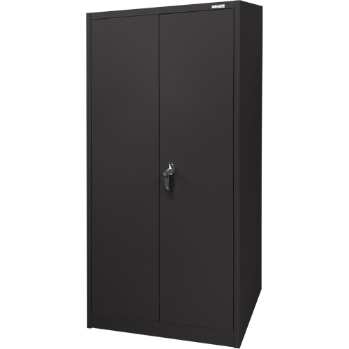 Storage Cabinet, Steel, 4 Shelves, 66" H x 30" W x 15" D, Black OSI Industrial Sales