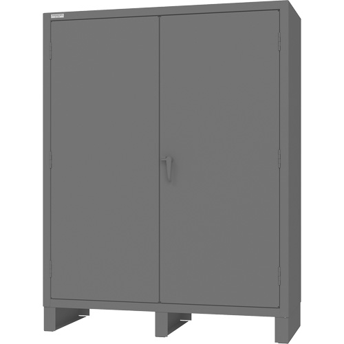Armoire &agrave; portes encastr&eacute;es standards, Acier, 60" la x 24" p x 78" h, Gris OSI Industrial Sales