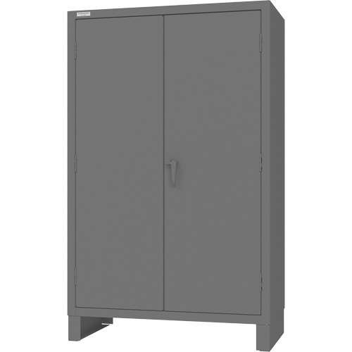 Armoire avec barre de suspension et portes encastr&eacute;es standards, Acier, 78" h x 48" la x 24" P, Gris OSI Industrial Sales