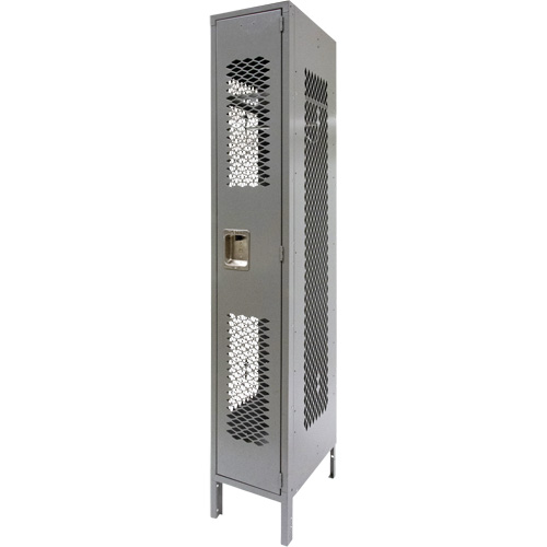 Casiers ventil&eacute;s, 12" x 18" x 78", Acier, Gris, D&eacute;mont&eacute;, Perfor&eacute; OSI Industrial Sales