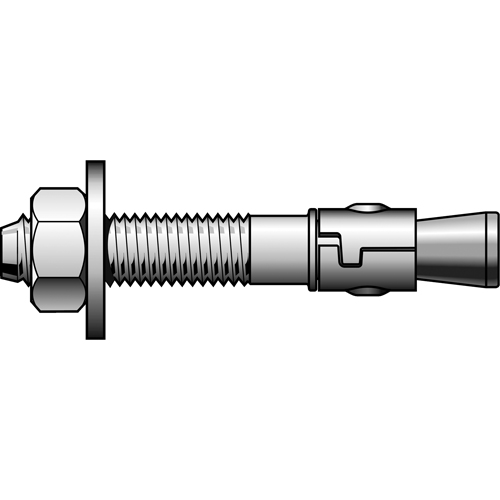 Stainless Steel Power Stud Wedge Anchors, Stainless Steel, 1" x 6" OSI Industrial Sales