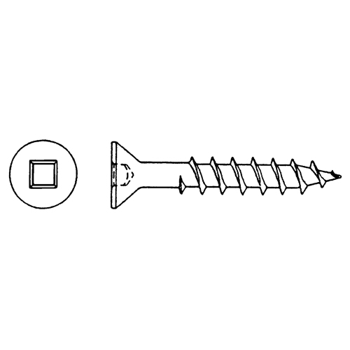 Flat Head Wood Screws , #6 x 1-3/4" L, Zinc Plated OSI Industrial Sales