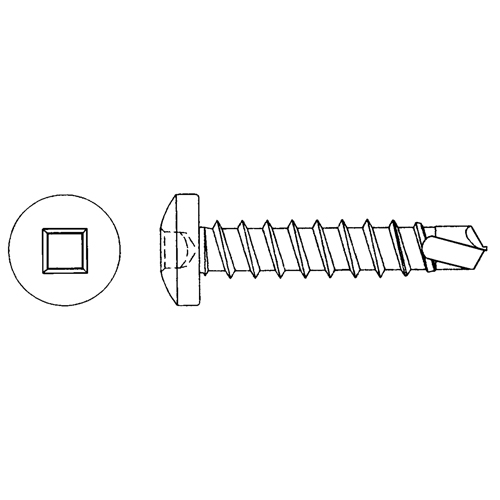 Self Drill Screw Flat, #10 x 3/4" L, Zinc Plated OSI Industrial Sales