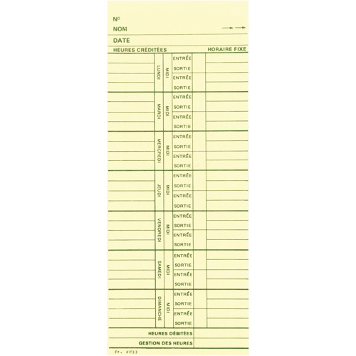 Time Cards OSI Industrial Sales