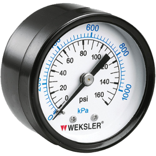 Dry Pressure Gauge, 1-1/2" , 0 - 160 psi, Back Mount, Analogue OSI Industrial Sales