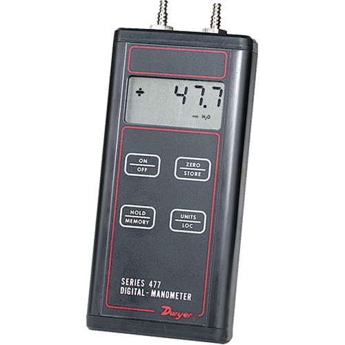 Manometer, Digital, 0 - 40 in. w.c/0 - 10 kPa OSI Industrial Sales