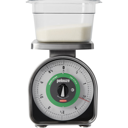 Pelouze Mechanical Portion Control Scale, 5 lbs. / 2.3 kg Cap., 10 g / 0.5 oz. Graduations OSI Industrial Sales