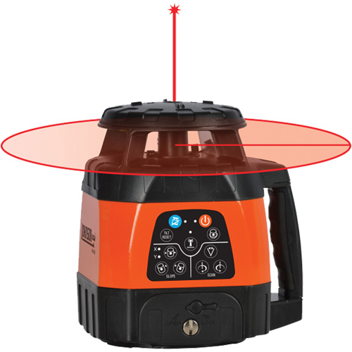 Laser rotatif horizontal et vertical &agrave; nivellement automatique et faisceau rouge, 200' (60 m), 635 N.m OSI Industrial Sales