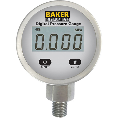 B5000 Series Pressure Gauge, 2-1/2" , 0 - 103.4 kPa/0 - 15 psi/0 - 416 in. w.c., Bottom Mount, Digital OSI Industrial Sales