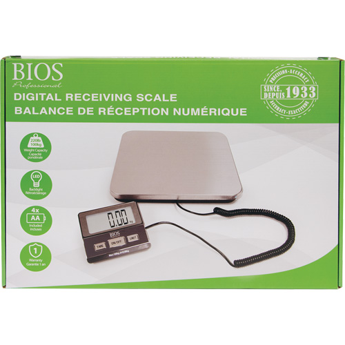 Digital Receiving Scale, 220 lbs. Cap., 1 lbs. Graduations OSI Industrial Sales