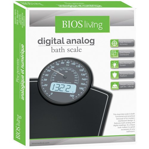 Digital Analog Scale, 396 lbs. Cap., 100 g / 0.2 lbs. Graduations OSI Industrial Sales