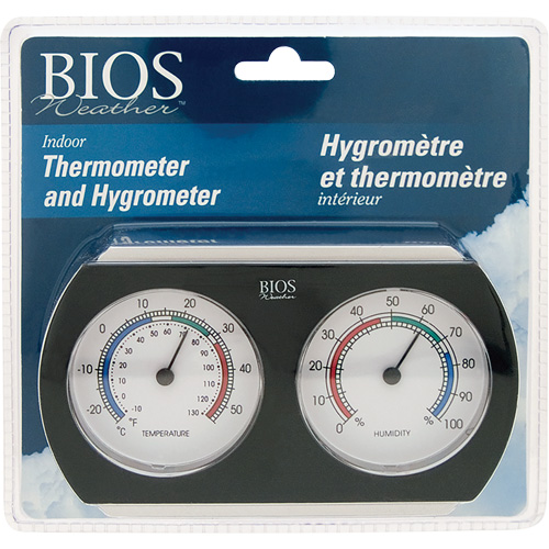 Thermom&egrave;tre-hygrom&egrave;tre d'int&eacute;rieur, 10°- 130° F ( -25° - 55° C ) OSI Industrial Sales