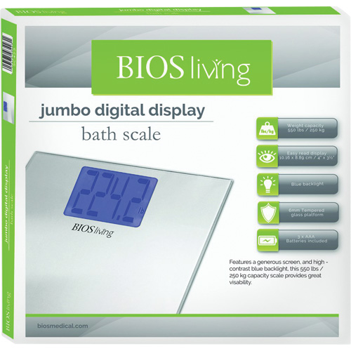 Jumbo Digital Display Scale, 550 lbs. Cap., 0.2 lbs. / 0.1 kg Graduations OSI Industrial Sales