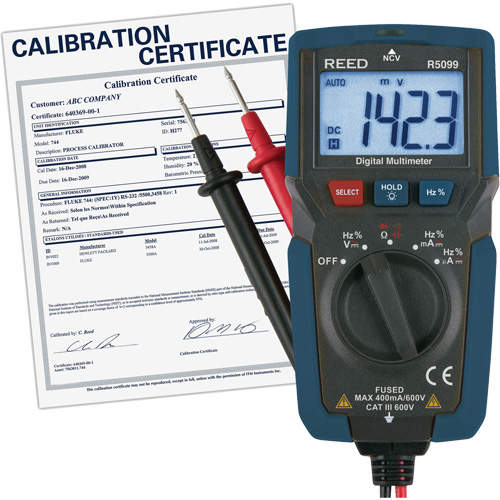 Multim&egrave;tre compact avec mesure de tension sans contact et certificat de calibration, Tension c.a./c.c., Courant c.a./c.c. OSI Industrial Sales